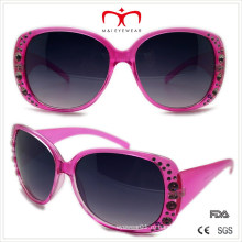 Пластиковые женские горный хрусталь солнцезащитные очки (WSP508365)